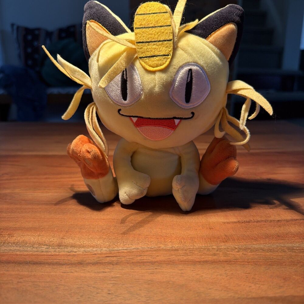 Pokémon Meowth 9" Plush Stuffed Animal Toy 2018 WCT Wicked Cool Toys Nintendo
